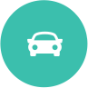 Transport by land (car or van) icon